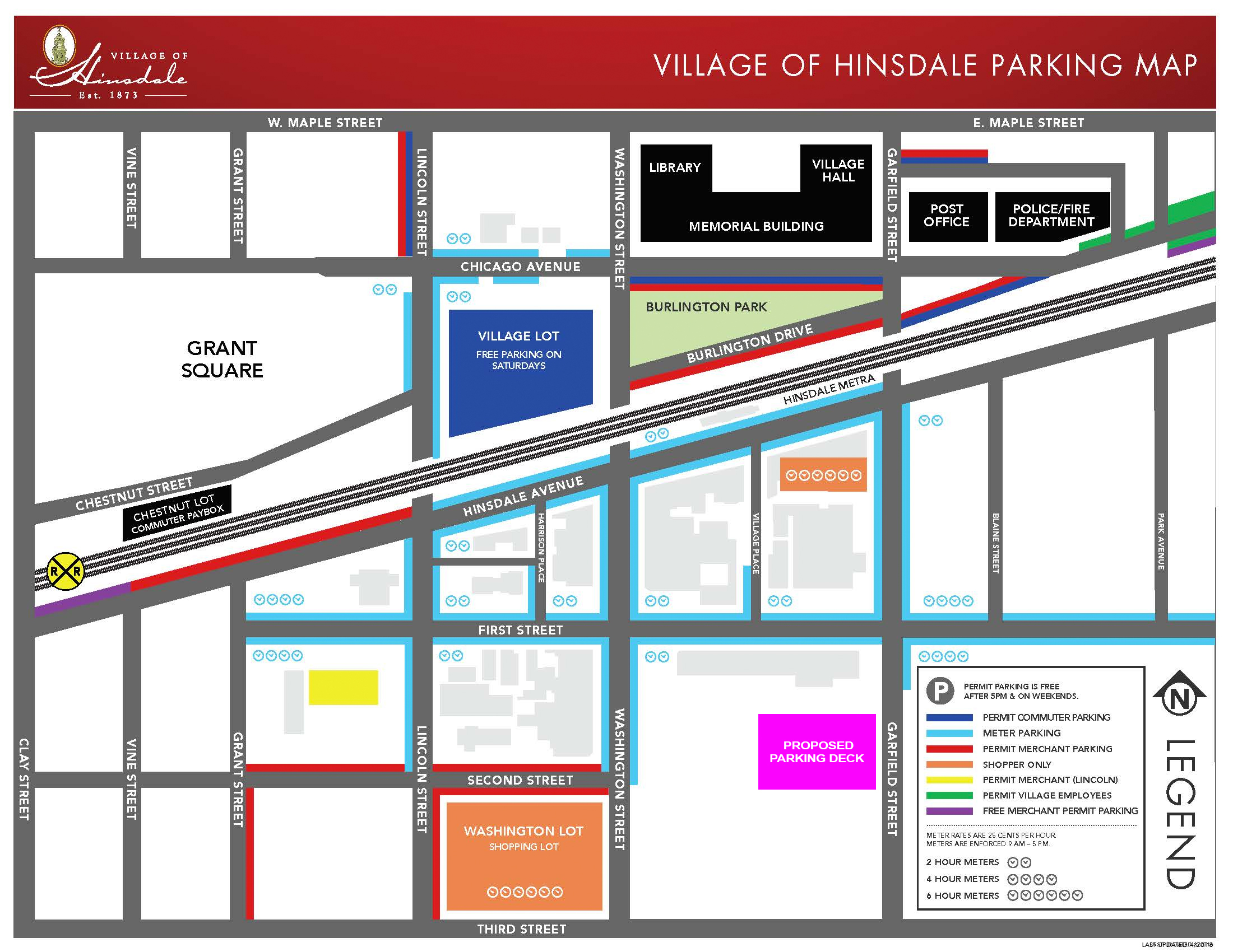Hinsdale Parking Map